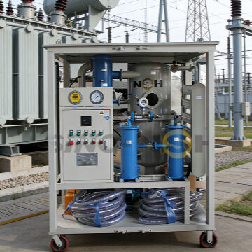 6000 liters/ hour Double-Stage Transformer Oil Purification Machine Oil cleaning equipment with steel cover