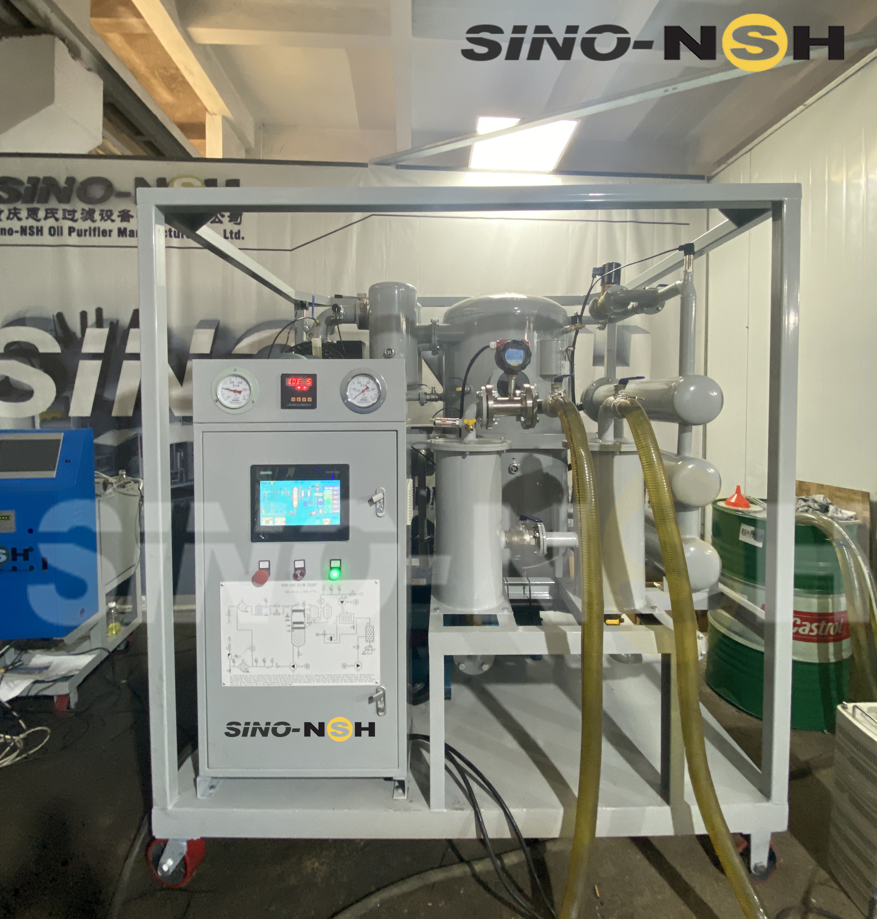 3000L/H PLC Fully Automatic Control And Operating System Vacuum Oil Purifier